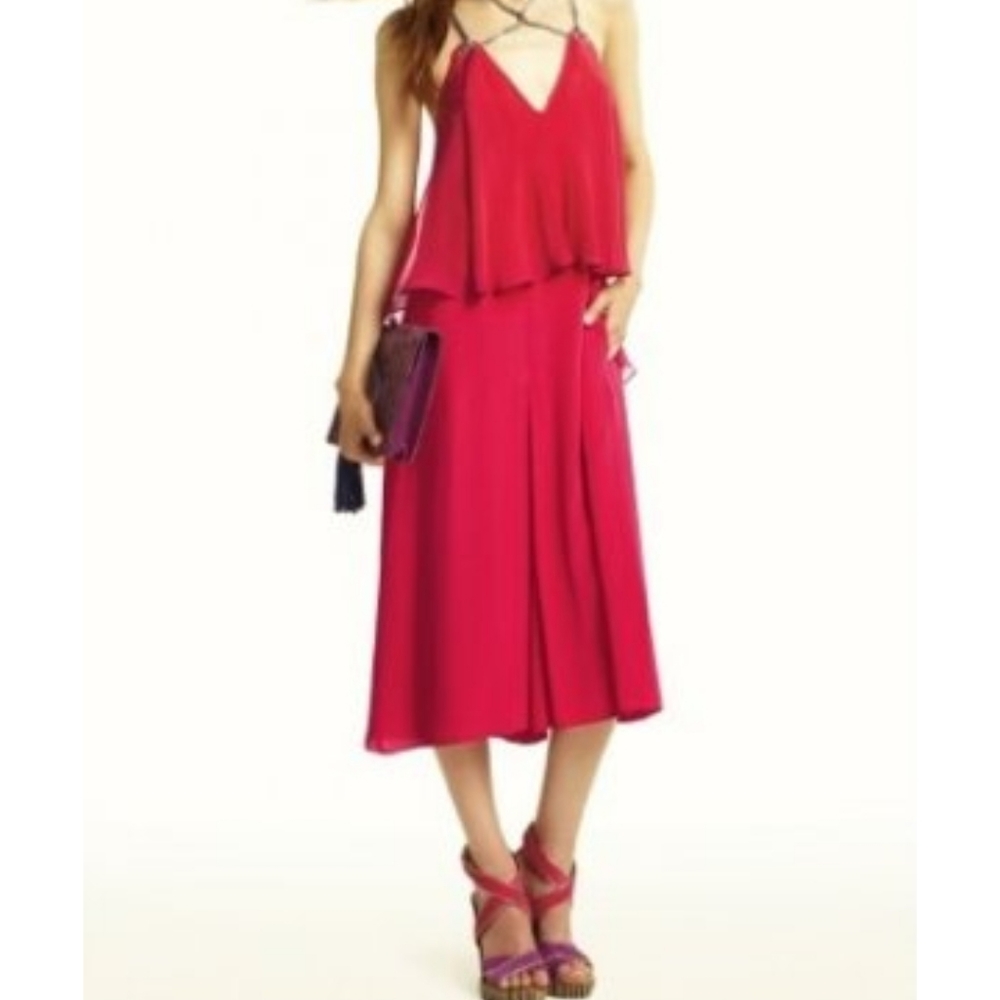 BCBG MaxAzria RUNWAY 100% silk jumpsuit